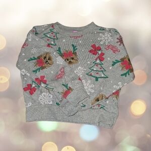 JoJo Siwa Girls’ Fleece Pullover Size 6/6X Holiday Puppy & Tree Print